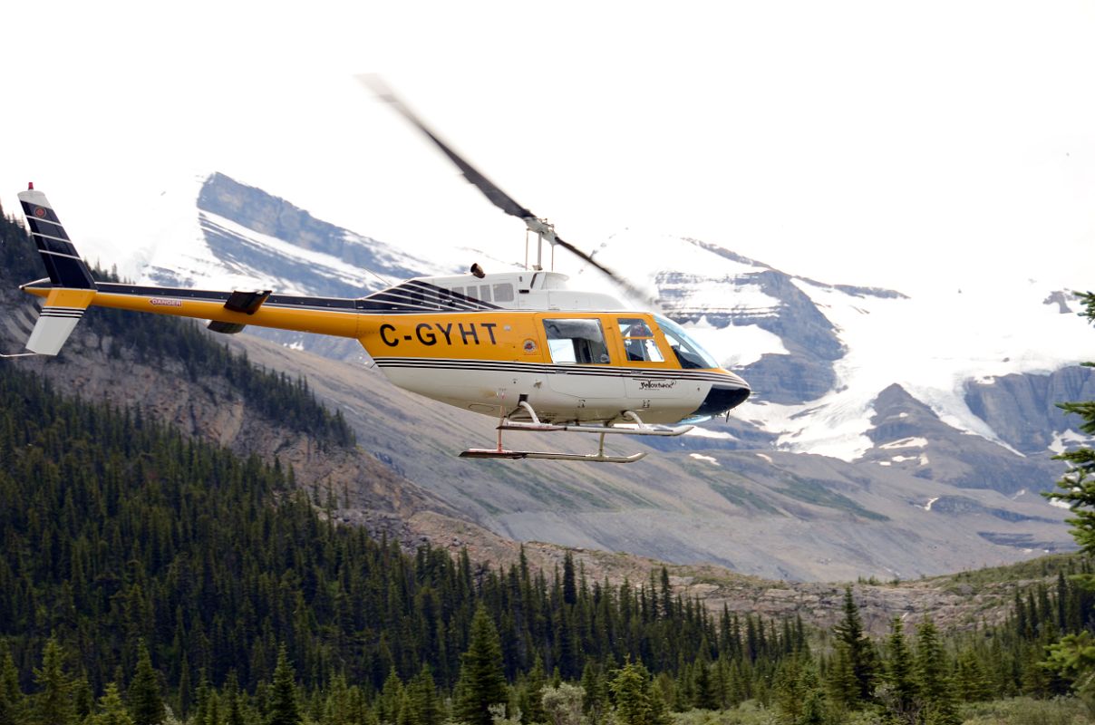 26 Helicopter Just Above Robson Pass With Lynx Mountain